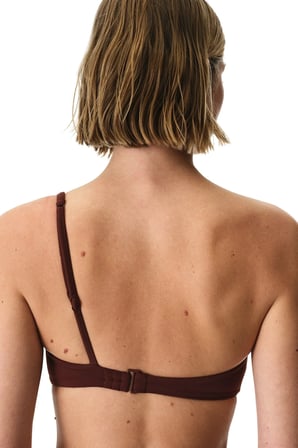 Kahverengi Jasmine Tek Omuz Bikini Üstü