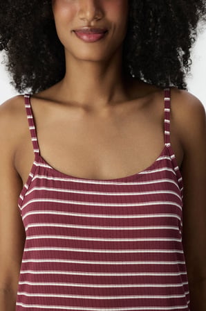 Bordo Sisterhood Maroon Çizgili Şort Pijama Takımı
