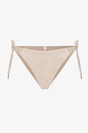 Ekru Deja Simli Orta Bel Bikini Altı