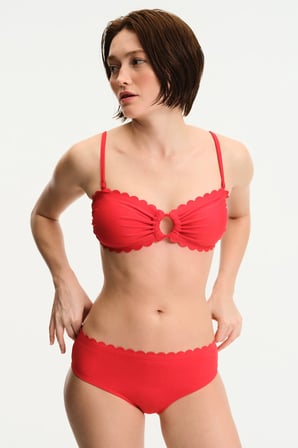 Kırmızı Peyton Orta Bel Bikini Altı