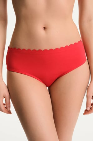 Kırmızı Peyton Orta Bel Bikini Altı