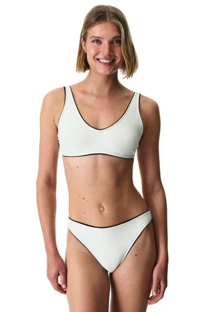 Ekru Nadia Dokulu Bikini Üstü