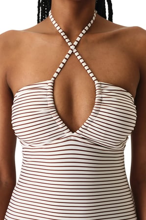 Kylee Bandeau Çizgili Bandeau Mayo