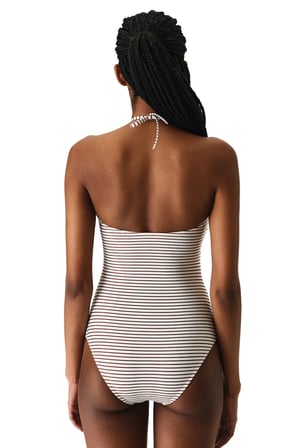 Kylee Bandeau Çizgili Bandeau Mayo