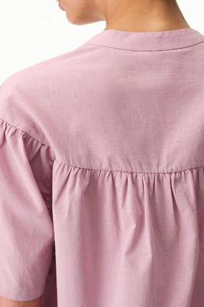 Pembe Petal Kısa Kollu Şort Pijama Takımı