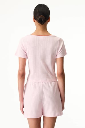 Pembe Lic My Melody Pamuklu Pointel Şortlu Pijama Takımı