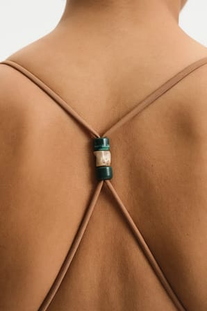 Açık Kahverengi Karla Bra Bikini Üstü