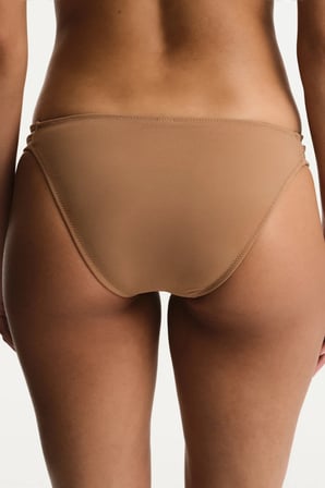 Kahverengi Karla Side Orta Bel Bikini Altı