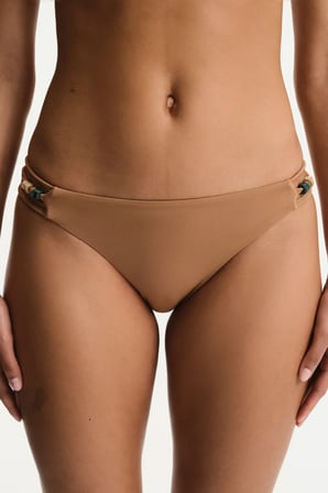 Kahverengi Karla Side Orta Bel Bikini Altı