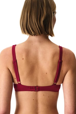 Bordo Evelyn Balen Simli Bikini Üstü