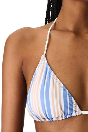 Irene Üçgen Çizgili Bikini Üstü