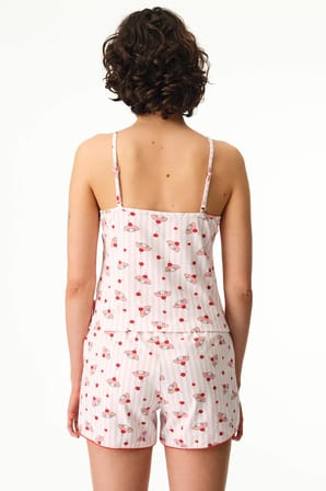 Pembe Melody Baskılı Şort Pijama Takımı