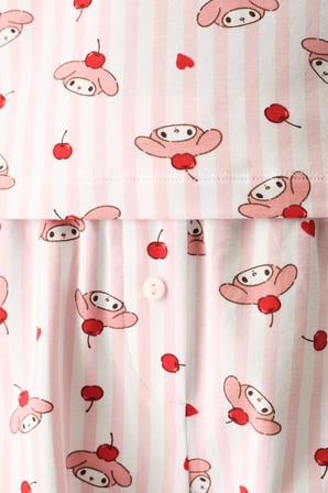 Pembe Lic My Melody Pamuklu Şortlu Pijama Takımı