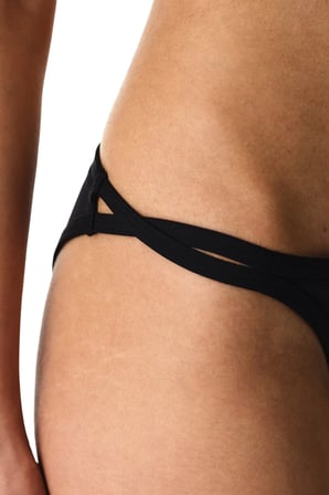 Si̇yah Mollie Cross Orta Bel Bikini Altı