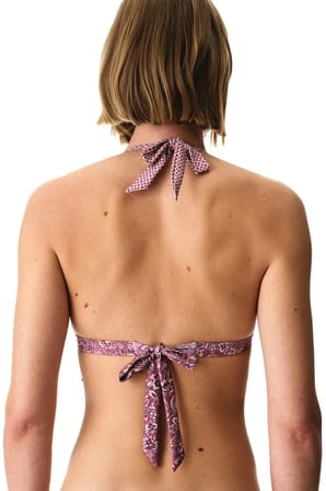 Rosa Derin V Yaka Çiçekli Bikini Üstü