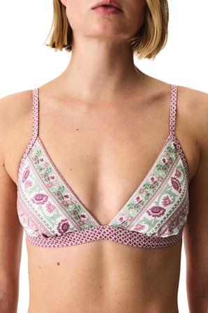 Liriane Üçgen Fit Çiçekli Bikini Üstü