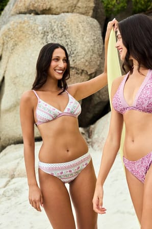 Liriane Üçgen Fit Çiçekli Bikini Üstü