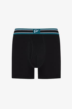 Erkek Dark Shift Geometrik Desenli Yüksek Bel 3'lü Boxer