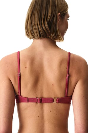 Fuşya Dayana Shell Simli Bikini Üstü