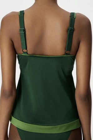 Yeşil Lola Tankini Bikini Üstü