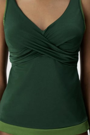 Yeşil Lola Tankini Bikini Üstü
