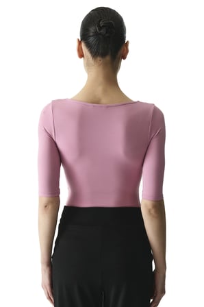 Pembe Kalp Yaka Bodysuit