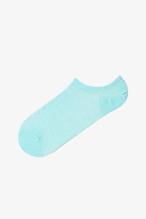 3 Çift Pamuklu Kendinden Desenli Sneaker Çorap