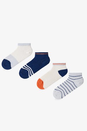 Renkli Erkek Çocuk Stripe Sky 4'lü Patik Çorap