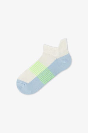 Erkek Çocuk Neon Yeşil Blue Geometrik Desenli Pamuklu 3 Çift Patik Çorap