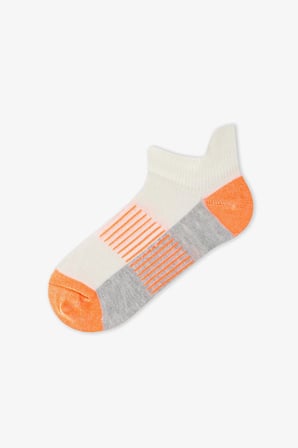 Renkli Erkek Çocuk Neon Orange Gray 3'lü Tab Patik Çorap