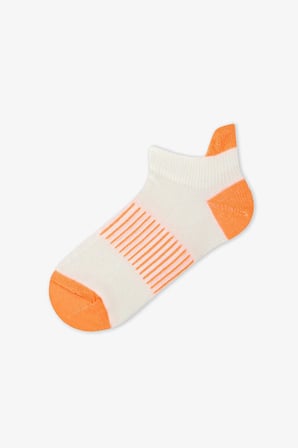 Renkli Erkek Çocuk Neon Orange Gray 3'lü Tab Patik Çorap