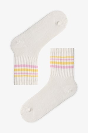 Kız Çocuk Posh Stripes 3'lü Tenis Soket Çorap