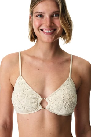 Ekru Rosaldi Crochetta Hot Ajur Desenli Bikini Üstü