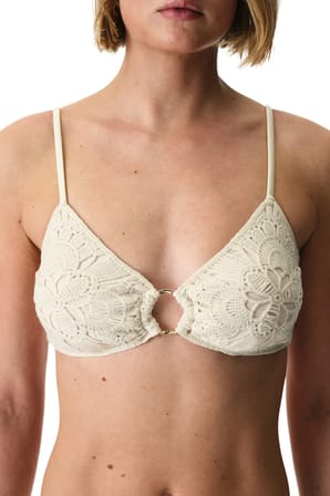 Ekru Rosaldi Crochetta Hot Ajur Desenli Bikini Üstü