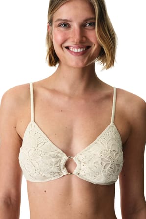 Ekru Rosaldi Crochetta Hot Ajur Desenli Bikini Üstü