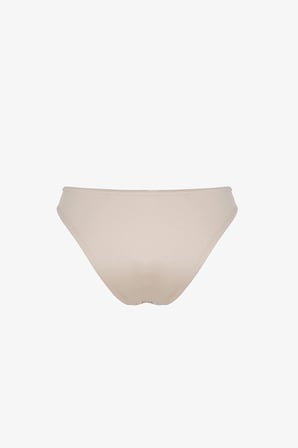 Ekru Rosaldi Crochetta Side Ajur Desenli Orta Bel Bikini Altı