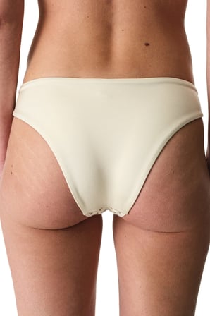 Ekru Rosaldi Crochetta Side Ajur Desenli Orta Bel Bikini Altı