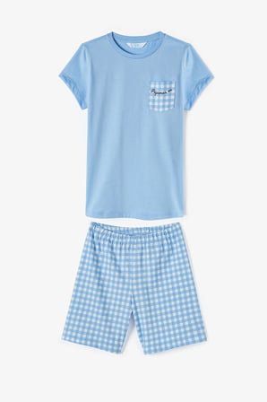 Gokyüzü Mavisi Erkek Çocuk Pajamas On Pamuklu Pijama Takımı