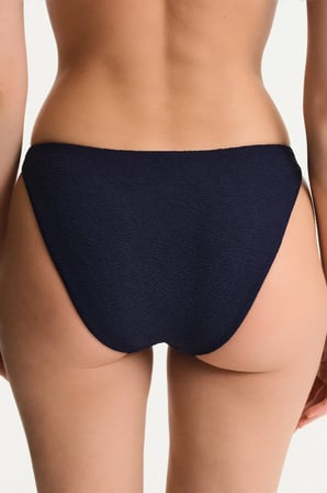 Lacivert Hailey Minimal Dokulu Orta Bel Bikini Altı
