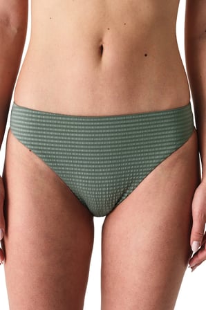 Yeşil Rana Dokulu Yüksek Bel Bikini Altı
