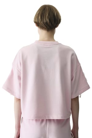 Açık Pembe Kurdele Detaylı V Yaka Oversize Üst