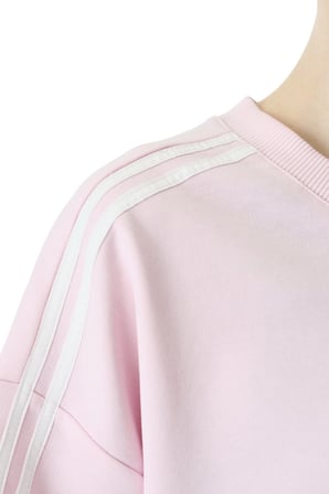 Açık Pembe Kurdele Detaylı V Yaka Oversize Üst