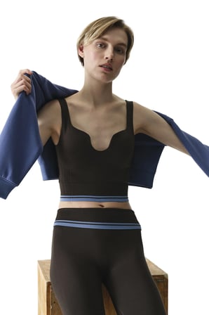 Haki Seamless Dikişsiz Kalp Yaka Çıkarılabilir Pedli Spor Sütyeni