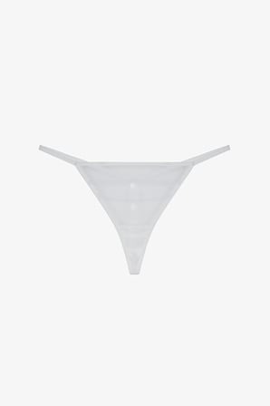 Kırık Beyaz Mesh String Külot