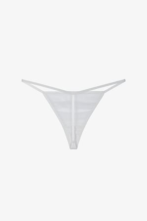 Kırık Beyaz Mesh String Külot