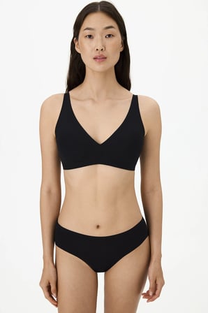 İz Bırakmaz Siyah Fit Decolette Pedli Sütyen