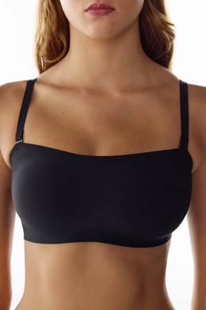 İz Bırakmaz Siyah Invisible Bandeau Pedli Sütyen