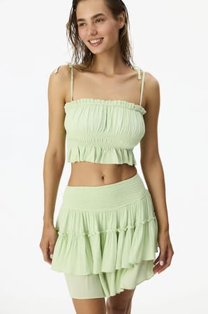 Mint Yesili Somer Bikini Üstü