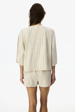 Naya Çizgili 3/4 Kollu Kimono