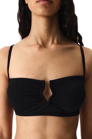 Si̇yah Nia Straplez Bikini Üstü